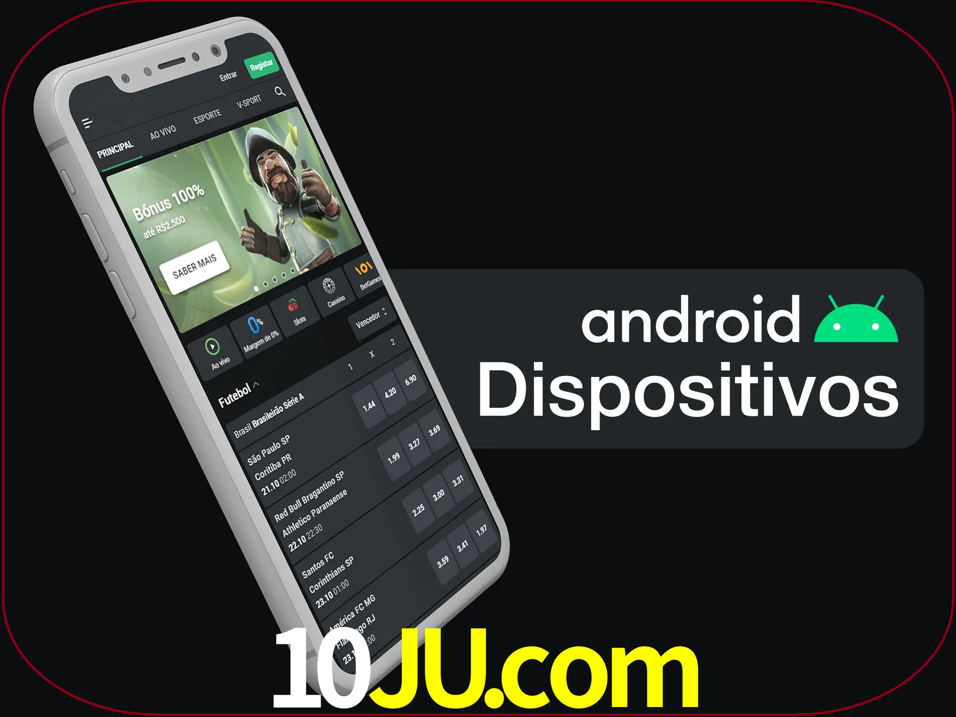 O aplicativo suporta a maioria de todos os dispositivos Android.