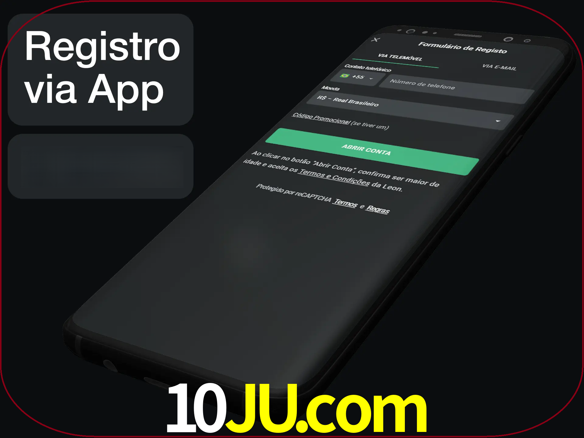 Registre-se quiclly em LeonBet usando o aplicativo.
